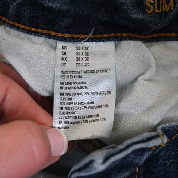 American Eagle Men's 360 Extreme Flex Slim Straight Jean Size 30X32 - Picture 11 of 11